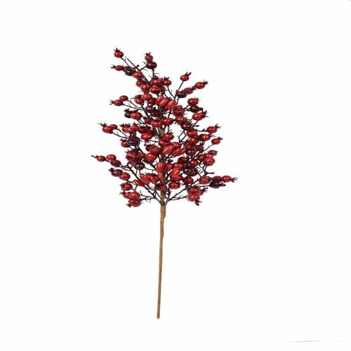 Větev dekorativní plody, červená, 20x60x8cm, ks|Ego Dekor