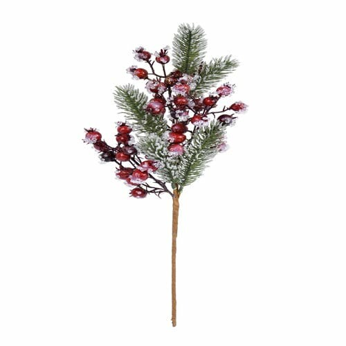 Branch with decorative frozen fruits, red/green, 15x45x6cm, pc|Ego Dekor