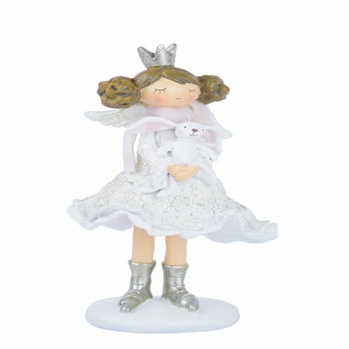 Decoration princess with rabbit and buns, standing, 12x22x10cm, pc|Ego Dekor