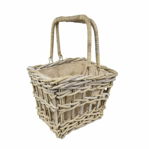 Picnic basket with jute filling, natural, 45x35x21cm (SALE)|Van Der Leeden 1915
