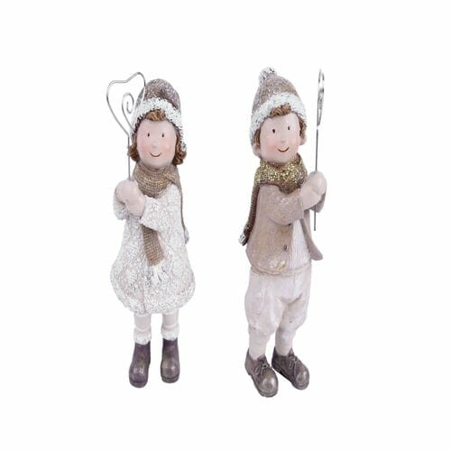 Decoration girl, boy and magic wand, 9x19x6cm, package contains 2 pieces!|Ego Dekor