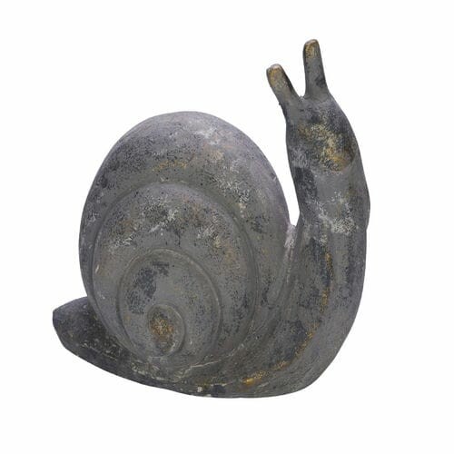 Snail figurine, grey/gold, 48x27x46cm (SALE)|Ego Dekor