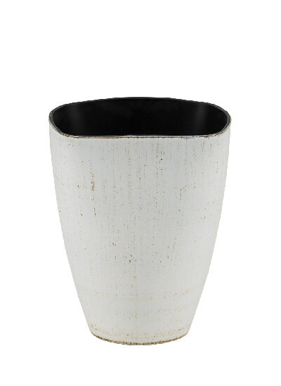 Cover for a flower pot, square, white, 13x7.5x16.5cm (SALE)|Ego Dekor