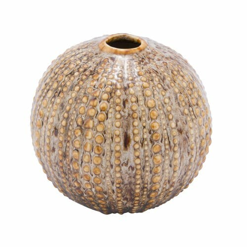 Shell vase, ceramic, cream/brown, 9.5x9.5x9.3cm (SALE)|Ego Dekor