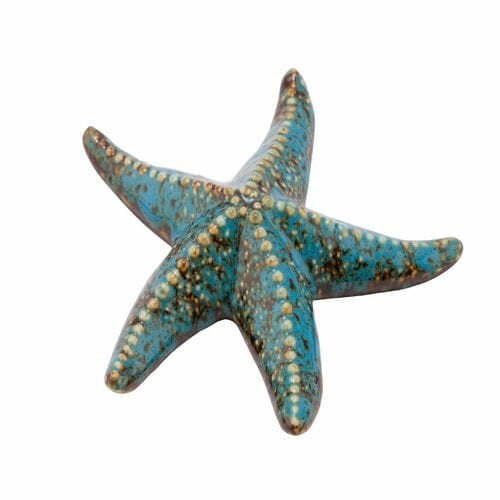 Blue Sand starfish decoration, ceramic, blue/brown, 10 cm (SALE)|Ego Dekor