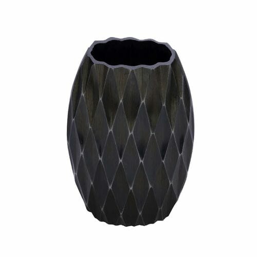 Modern vase, aluminium, grey, 19.5x8.5x17cm (SALE)|Ego Dekor