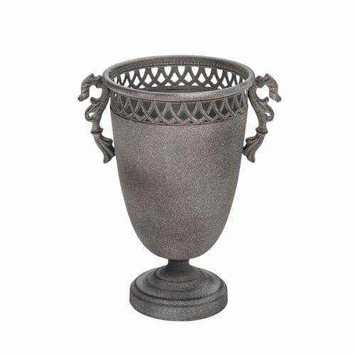 Metal cup, dark gray, dia. 16.5x22.5cm (SALE)|Ego Decor