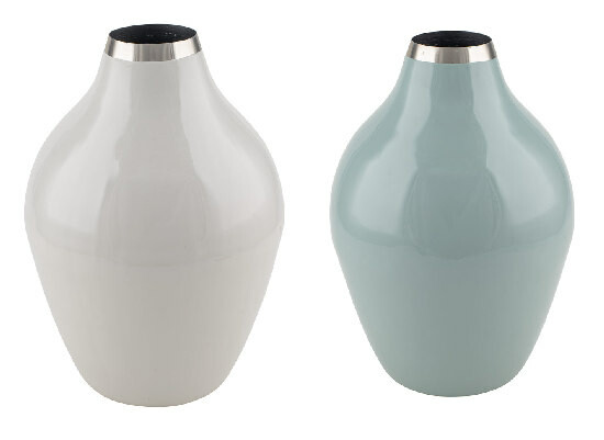 Metal vase, turquoise, diameter 20x29cm, package contains 2 pieces! (SALE)|Ego Decor
