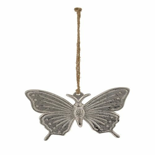 Butterfly curtain, silver, 6.9x0.4x.45cm (SALE)|Ego Dekor