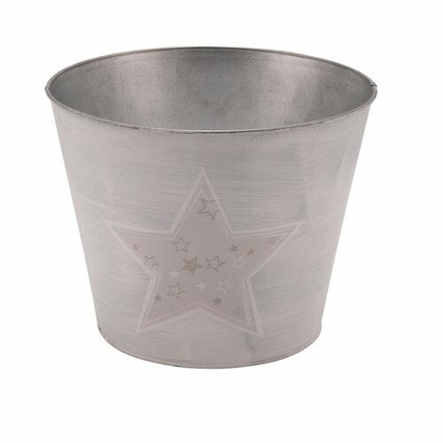 Cover for a flower pot with a star, round, 26x26x21cm, pcs *|Ego Dekor