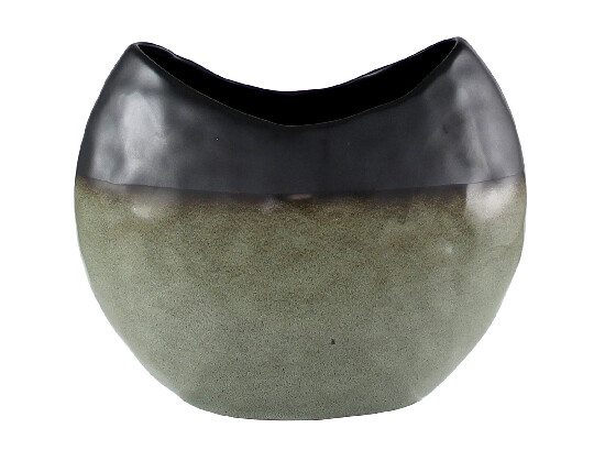 ADMONT vase, 27x15x22cm, green/grey|Ego Dekor