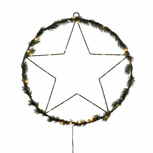 LED light garland with a star, outdoor, 61x2.5x62cm, pc|Ego Dekor