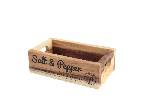 Food Crate - Salt & Pepper, Rustic Acacia|TaG WoodWare