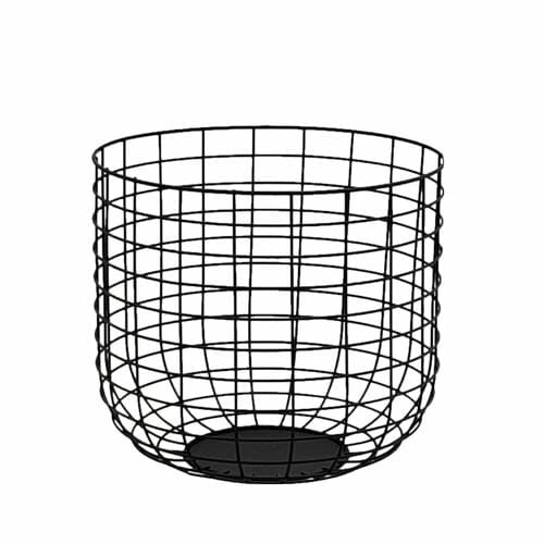 Basket TALSI, black, dia. 30x26cm|Kaheku