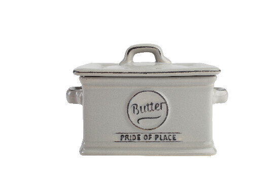 Butter dish PRIDE OF PLACE, 13.5 x 10 x 9.7 cm, gray|TaG WoodWare