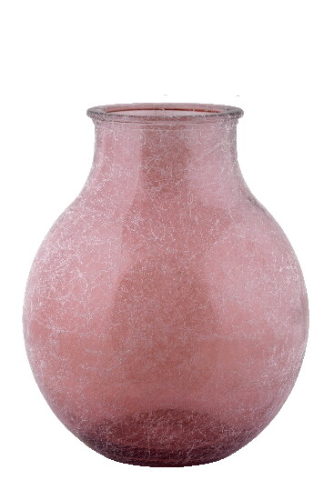 VIDRIOS SAN MIGUEL !RECYCLED GLASS! Váza z recyklovaného skla NATURAL, SILK, 12,5 L, ružová (balenie obsahuje 1ks)