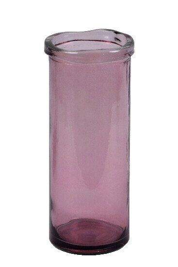 Wazon ze szkła z recyklingu „SIMPLICITY”, 36 cm, różowy (opakowanie zawiera 1 szt.)|Vidrios San Miguel|Szkło z recyklingu