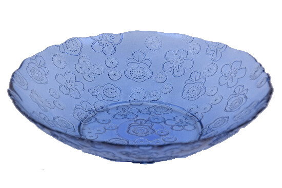 Mísa z recyklovaného skla 32 x 32 x 7 cm "FLORA", modrá (DOPRODEJ) (balení obsahuje 1ks)|Vidrios San Miguel|Recycled Glass