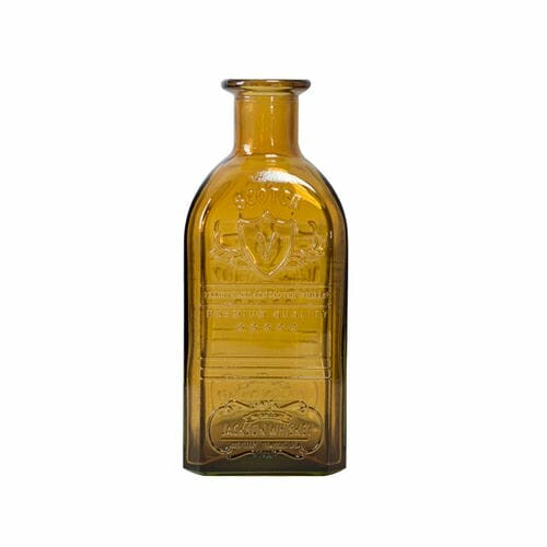ECO Fľaša s korkovým uzáverom SCOTCH WHISKY 0,9L, oranžová|topaz (balenie obsahuje 1ks)|Ego Dekor