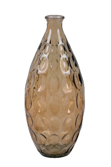 VIDRIOS SAN MIGUEL !RECYCLED GLASS! Váza z recyklovaného skla "DUNE", 38 cm, dymová (balenie obsahuje 1ks)