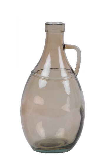 VIDRIOS SAN MIGUEL !RECYCLED GLASS! Váza z recyklovaného skla s uchom, 26 cm, dymová (balenie obsahuje 1ks)