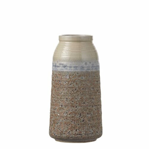 GIANA vase, cream/brown, diameter 13x25cm | Ego Dekor