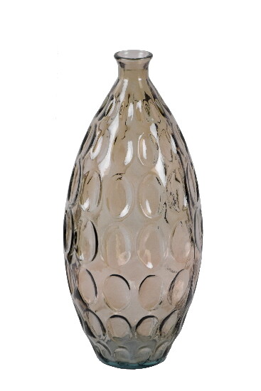 VIDRIOS SAN MIGUEL (DOPREDAJ POSLEDNÝCH KÚSKOV) !RECYCLED GLASS! Váza z recyklovaného skla "DUNE", 45 cm, dymová (balenie obsahuje 1ks)