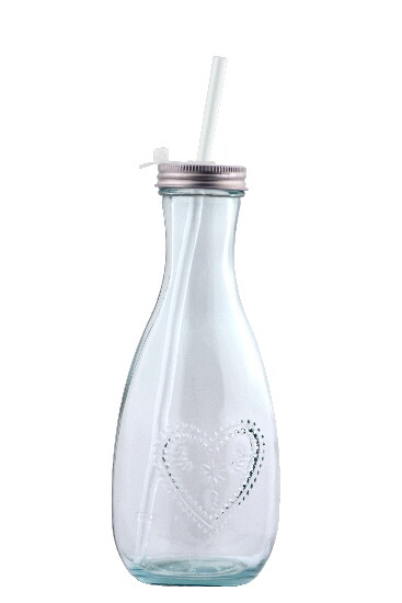 Fľaša z recyklovaného skla na pitie, "CORAZON", 0,6 L (balenie obsahuje 1ks)|Vidrios San Miguel|Recycled Glass