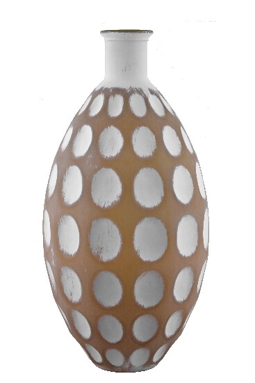 Recycled glass vase "DUNE", WHITE SAND, 7.5 L (package includes 1 pc) (SALE)|Vidrios San Miguel|Recycled Glass