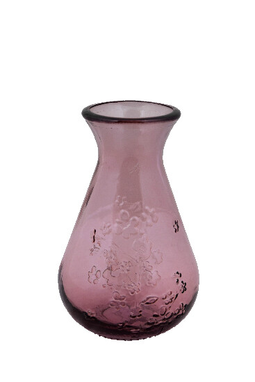 Váza z recyklovaného skla "FLORAL", 20 cm růžová (VÝPRODEJ POSLEDNÍCH KUSOVEK) (DOPRODEJ)|Vidrios San Miguel|Recycled Glass