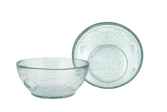 Recycled glass bowl "COCA COLA" !LIMITED EDITION!, clear (package includes 1 box)|Vidrios San Miguel|Recycled Glass