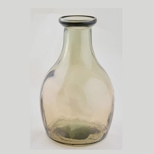 LISBOA vase, 21cm, bottle brown|smoke|Vidrios San Miguel|Recycled Glass