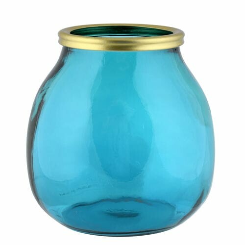 Wazon MONTANA, 28cm|4,35L, poj. niebieski (opakowanie zawiera 1 szt.)|Vidrios San Miguel|Szkło z recyklingu