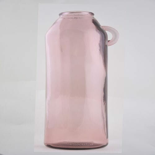 Vase with handle ALFA, 45cm, pink|Vidrios San Miguel|Recycled Glass