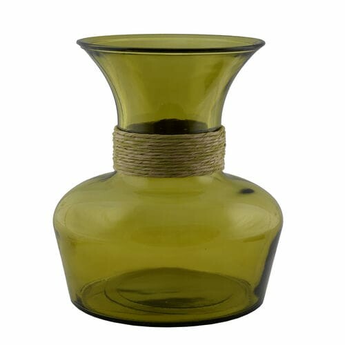 VIDRIOS SAN MIGUEL !RECYCLED GLASS! Váza s omotávkou CHICAGO, 4L, žltá (balenie obsahuje 1ks)