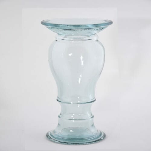 Candlestick|vase 30cm, ABRIL, clear|Vidrios San Miguel|Recycled Glass