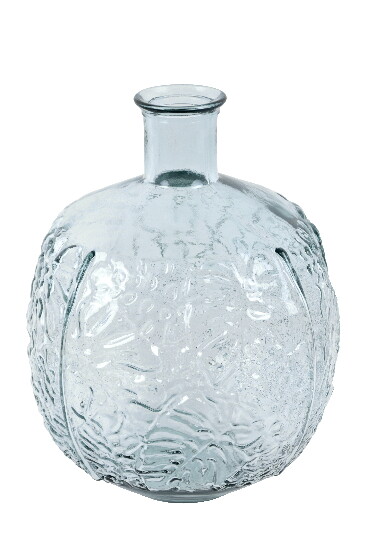 VIDRIOS SAN MIGUEL !RECYCLED GLASS! Váza z recyklovaného skla "JUNGLA", 44 cm číra (balenie obsahuje 1ks) (DOPREDAJ POSLEDNÝCH KÚSKOV)