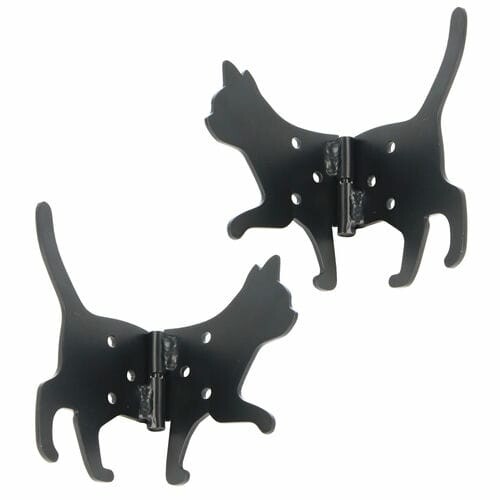 Cat hinge CAT, black, 12x0.6x9cm, right(no.1)/left(no.2)|Esschert Design