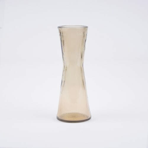 Narrow vase COIN, 20cm, bottle brown|smoke|Vidrios San Miguel|Recycled Glass