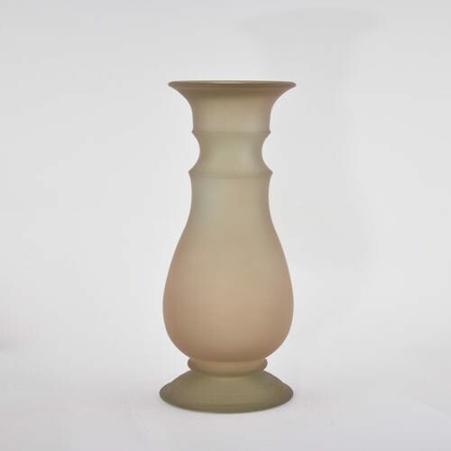 Candlestick|vase 40cm, ABRIL, brown matte|Vidrios San Miguel|Recycled Glass