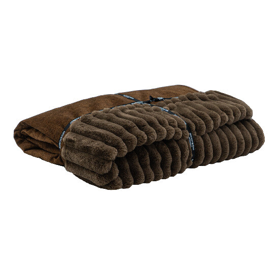 Plaid|blanket LUX CAPRI 180x135cm, choco/venetia|Madison