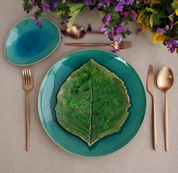 ED Plate|leaves tray 17cm, RIVIERA, black/green|Tomato|Costa Nova