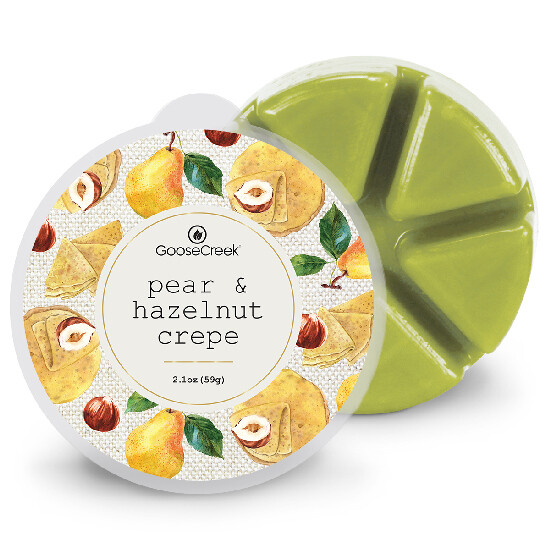 PEAR & HAZELNUT CREPE wax, 59g, for aroma lamps|Goose Creek