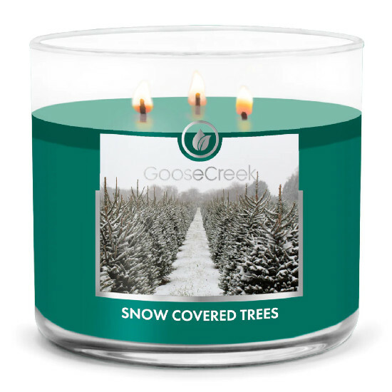 Svíčka 0,41 KG SNOW COVERED TREES, aromatická v dóze, 3 knoty|Goose Creek