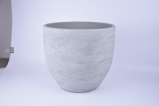 Obal na květináč keramický LISABON, pr.35x32cm, sv. šedá|LIGHT GREY|Ego Dekor