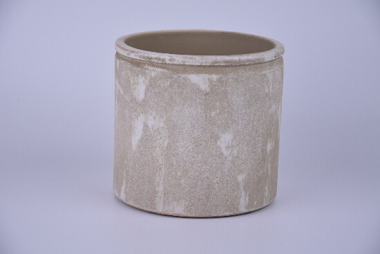 Ceramiczna osłona na doniczkę EVORA o średnicy 14x13cm, szara|ROCK GOLD|Ego Dekor