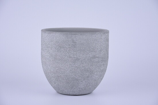 Obal na květináč keramický LISABON, pr.14x13cm, sv. šedá|LIGHT GREY|Ego Dekor