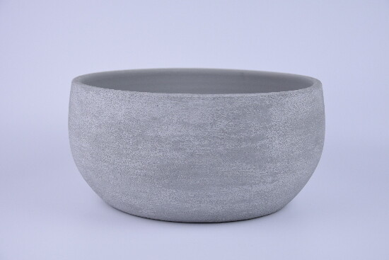 Miska/Pokrywa na doniczkę ceramiczną BRAGA, średnica 28x13cm, st. szary|JASNOSZARY|Ego Dekor