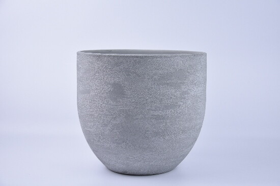 Obal na květináč keramický LISABON, pr.29x26cm, sv. šedá|LIGHT GREY|Ego Dekor