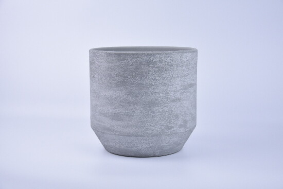 Osłonka na doniczkę ceramiczną PORTO o średnicy 24x22cm, st. szary|JASNOSZARY|Ego Dekor